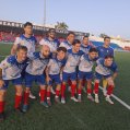 Jugadores del Algeciras con la ropa del CD Tite.