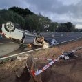 Accidente de coche en Uga. Foto: Consorcio de Emergencias