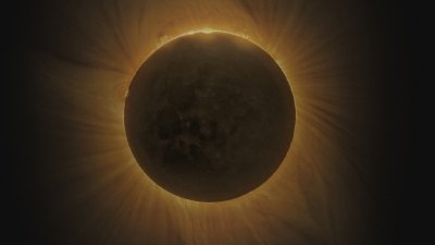 Representación del eclipse solar