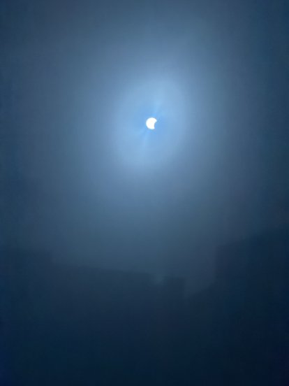 Eclipse solar en Lanzarote. Foto: Cedidas