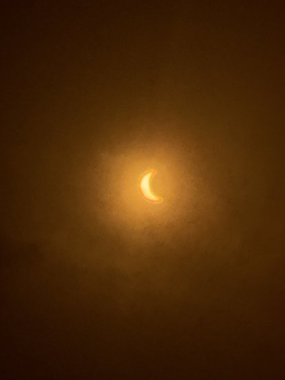 Eclipse solar en Lanzarote. Foto: Cedidas