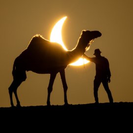 Fotografía tomada por Juan Méndez durante el eclipse solar. 