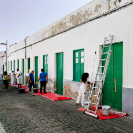 Restauración del exterior de La Recova, del antiguo colegio La Marina