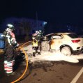 Coche incendiado en Costa Teguise. Foto: Consorcio de Emergencias