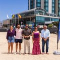 Grupo de Gobierno de Arrecife en una prueba deportiva en El Reducto