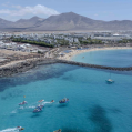 Vista del litoral de Playa Blanca