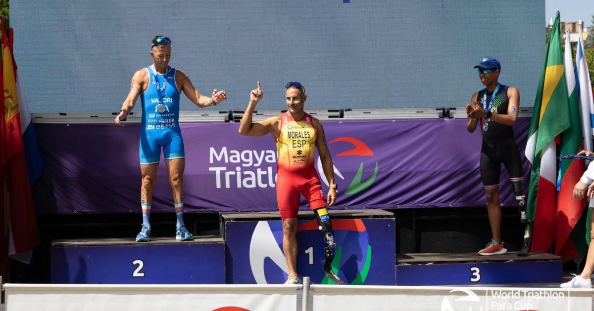 Lionel Morales proclaims himself champion of Spain of Triathlon in Mérida