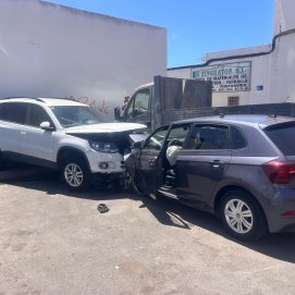 Colisión frontal en Arrecife