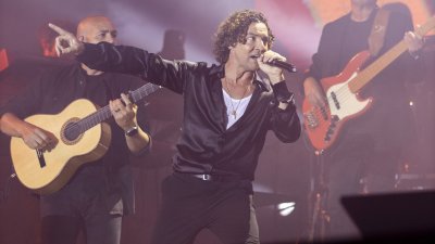 David Bisbal durante su actuación en San Ginés. Fotos: Juan Mateos.