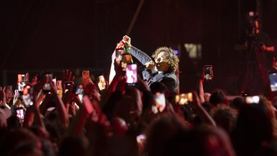David Bisbal durante su actuación en San Ginés. Fotos: Juan Mateos.