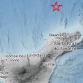 Epicentro del terremoto sentido en Tenerife