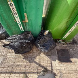 Basura en los contenedores de Arrecife
