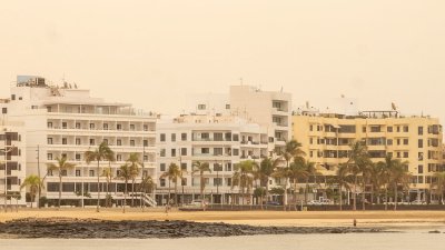 Episodio de calima en Lanzarote en septiembre. Foto: Juan Mateos.