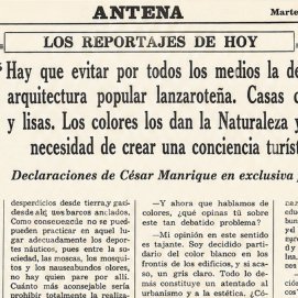 Entrevista en Antena a César Manrique en 1962