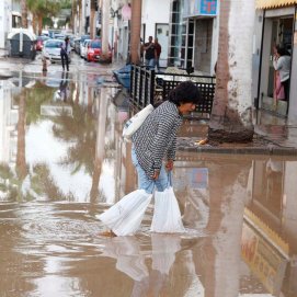 Inundaciones en la calle Triana de Arrecife