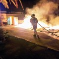 Incendio de contenedores en San Bartolomé