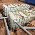 Depósitos instalados para las aguas residuales del circo