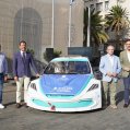 Presentación del primer coche eléctrico de carreras en Canarias.