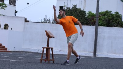 Tradicional partida de pelotamano en Tiagua. 2026