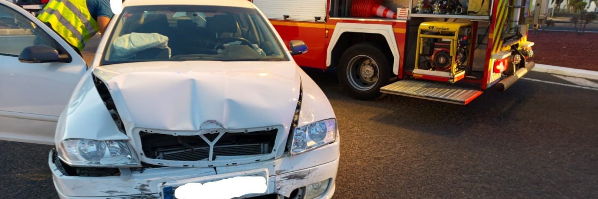 Uno de los coches accidentados Uno de los coches accidentados