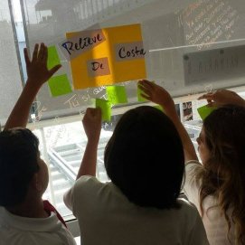 Niños de un colegio concertado en Arrecife. Foto: redes sociales.