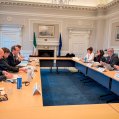 Una de las reuniones de la delegación canaria en Dublín.