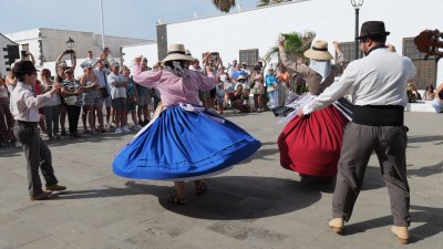 Agrupación Folklórica Guagime en Teguise. Foto: Jordi Vispo Rodríguez
