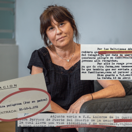 Belén López Cillero, investigadora e historiadora del Patronato de Protección a la Mujer. Foto: Andrea Domínguez.