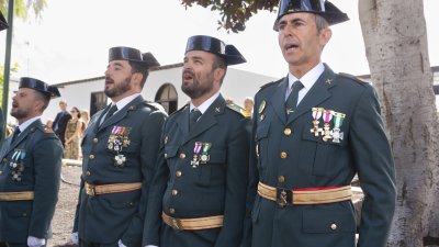 La Guardia Civil celebra en Yaiza el día de la Virgen del Pilar. Foto: Juan Mateos