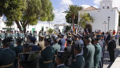 La Guardia Civil celebra en Yaiza el día de la Virgen del Pilar. Foto: Juan Mateos