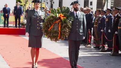 La Guardia Civil celebra en Yaiza el día de la Virgen del Pilar. Foto: Juan Mateos
