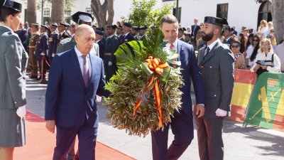 La Guardia Civil celebra en Yaiza el día de la Virgen del Pilar. Foto: Juan Mateos