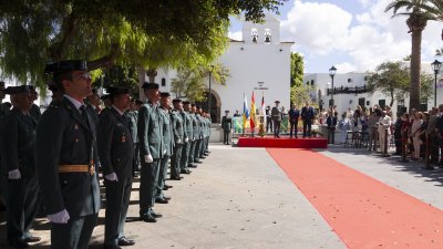 La Guardia Civil celebra en Yaiza el día de la Virgen del Pilar. Foto: Juan Mateos