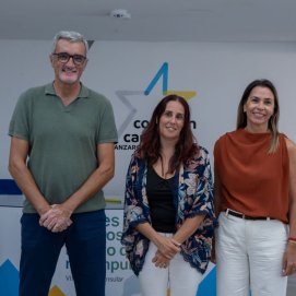 Marci Acuña, Daisy Villalba y Maite Corujo