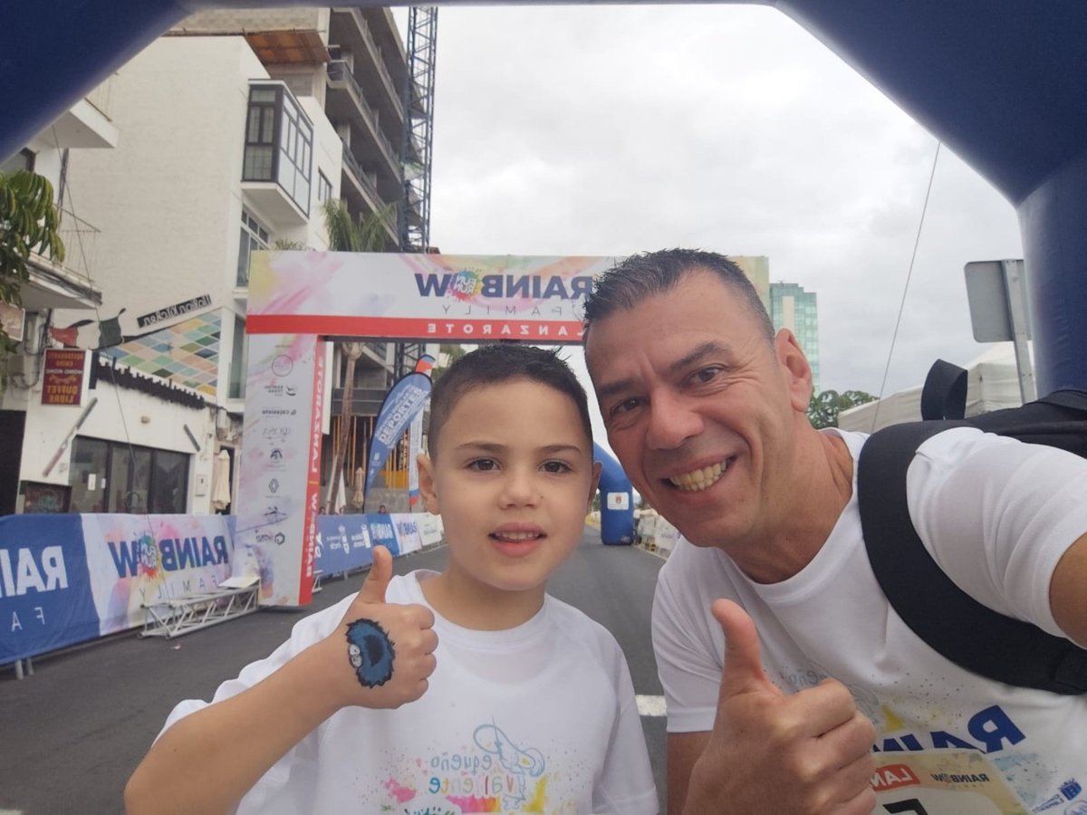Adrián Rodríguez junto a su padre Plácido durante una carrera Adrián Rodríguez junto a su padre Plácido durante una carrera