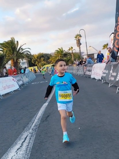 Adrián Rodríguez durante algunas de las carreras