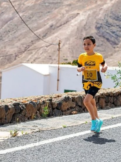 Adrián Rodríguez durante algunas de las carreras