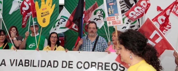 trabajadores correos protesta