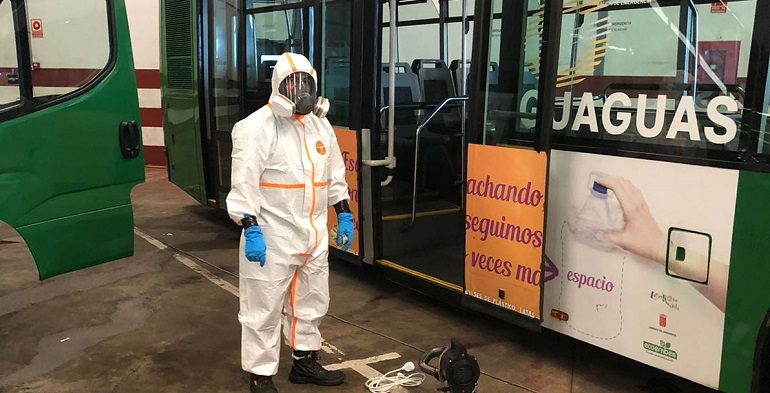 guaguas Arrecife desinfección coronavirus